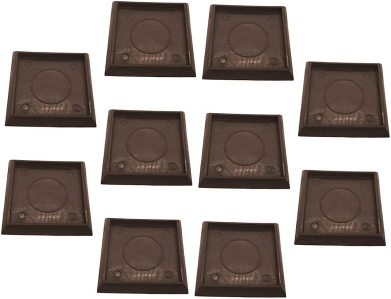 Veemoon 10pcs Furniture Wheel Cups Leg Pads 5.07X5.07X0.7CM Floor Protector For Carpet Table - Image 1